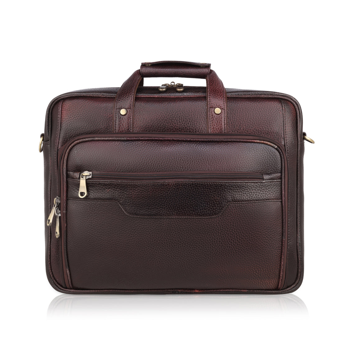 Mark Styling Classic Brown Professional Laptop Briefcase