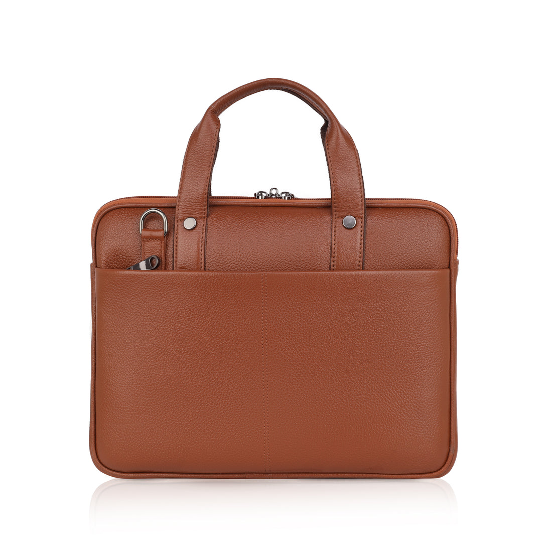 Mark Styling Tan Pebble-Grain Laptop Messenger Bag