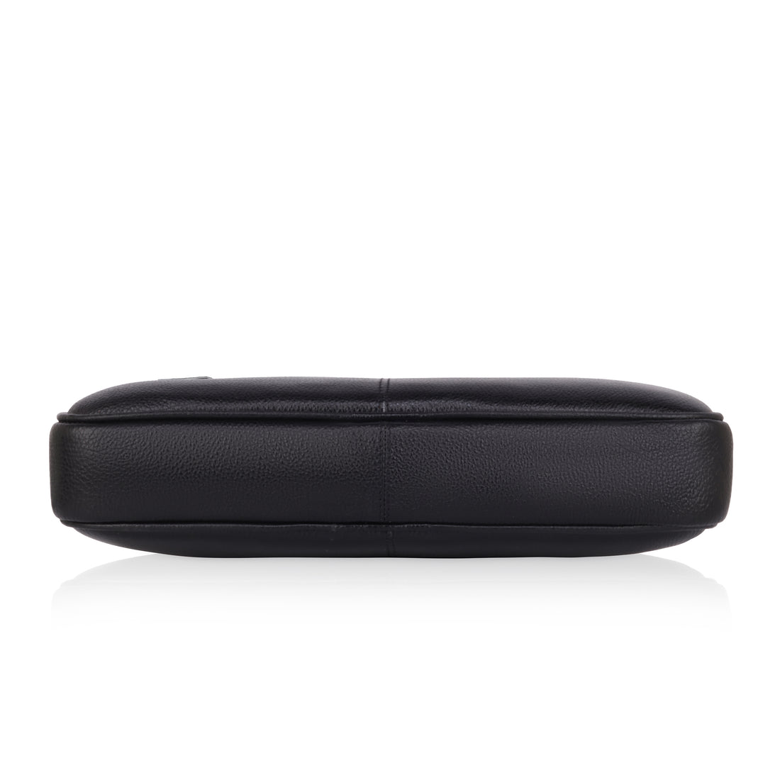 Mark Styling Midnight Black Pebble-Grain Laptop Messenger Bag