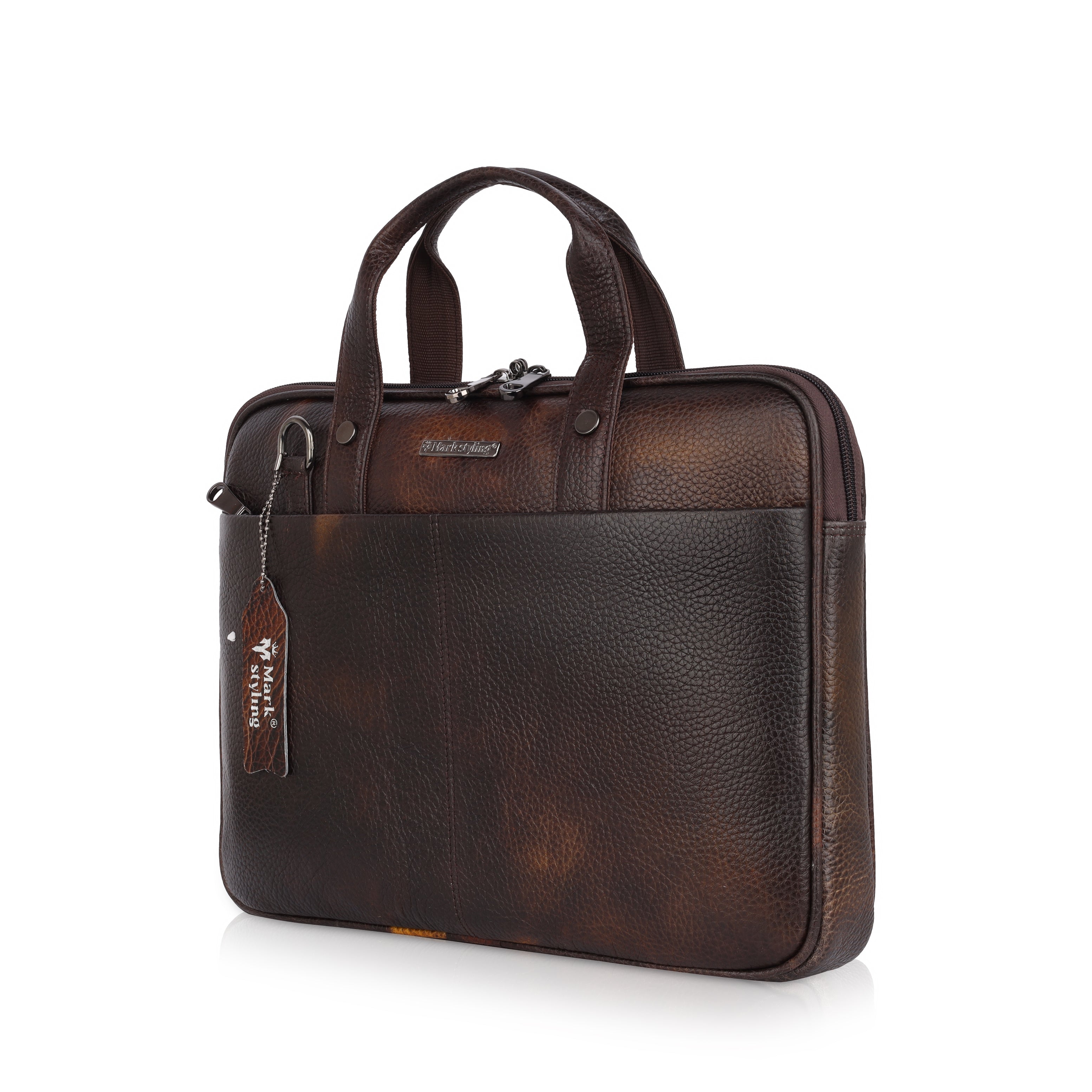Mark Styling Burnished Mocha Laptop Messenger Bag