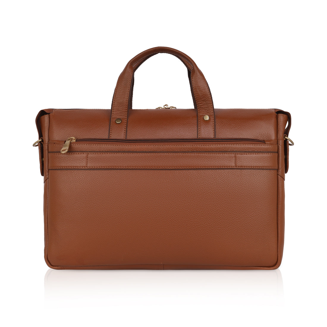 Mark Styling Caramel Gold-Accent Laptop Messenger Bag