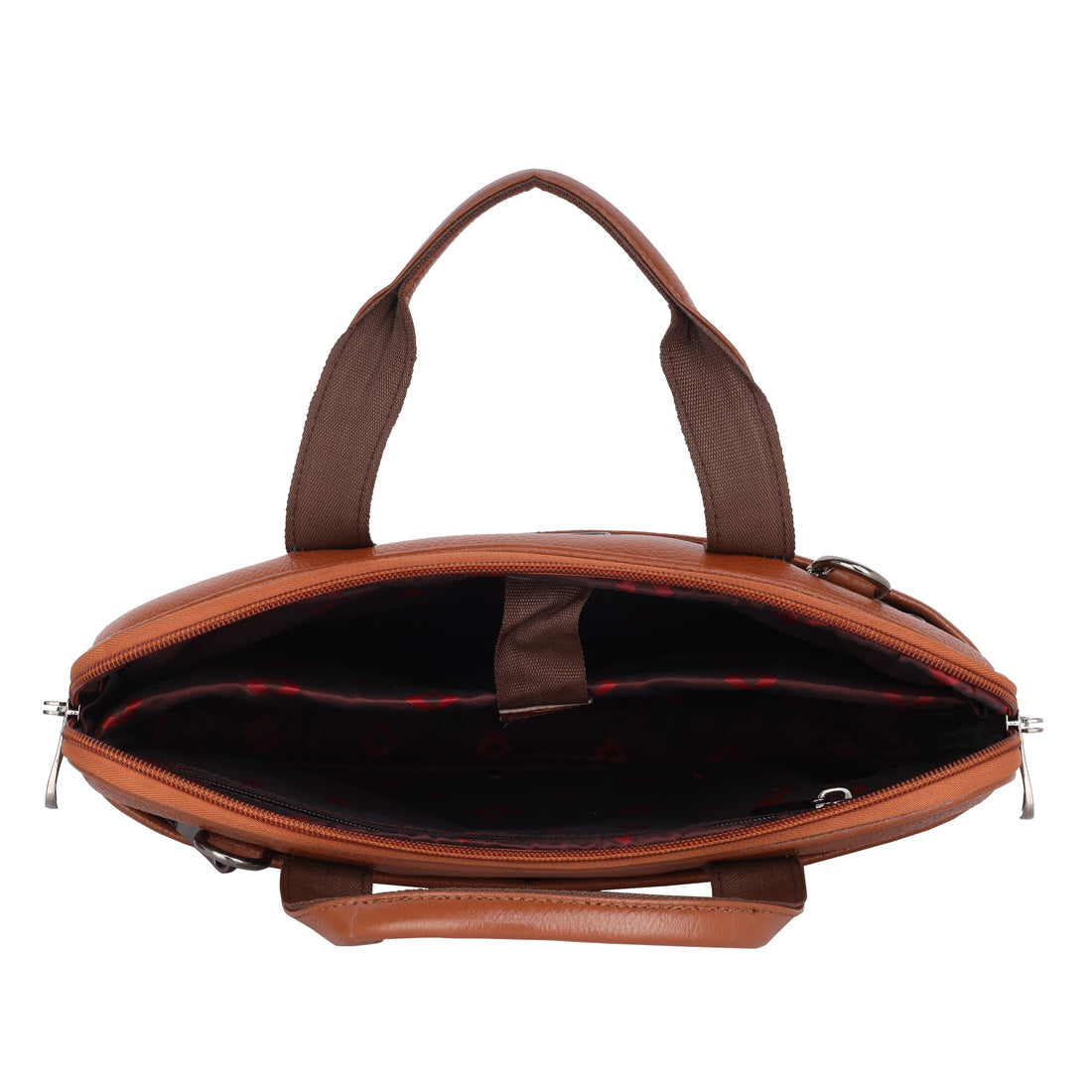 Mark Styling Tan Pebble-Grain Laptop Messenger Bag