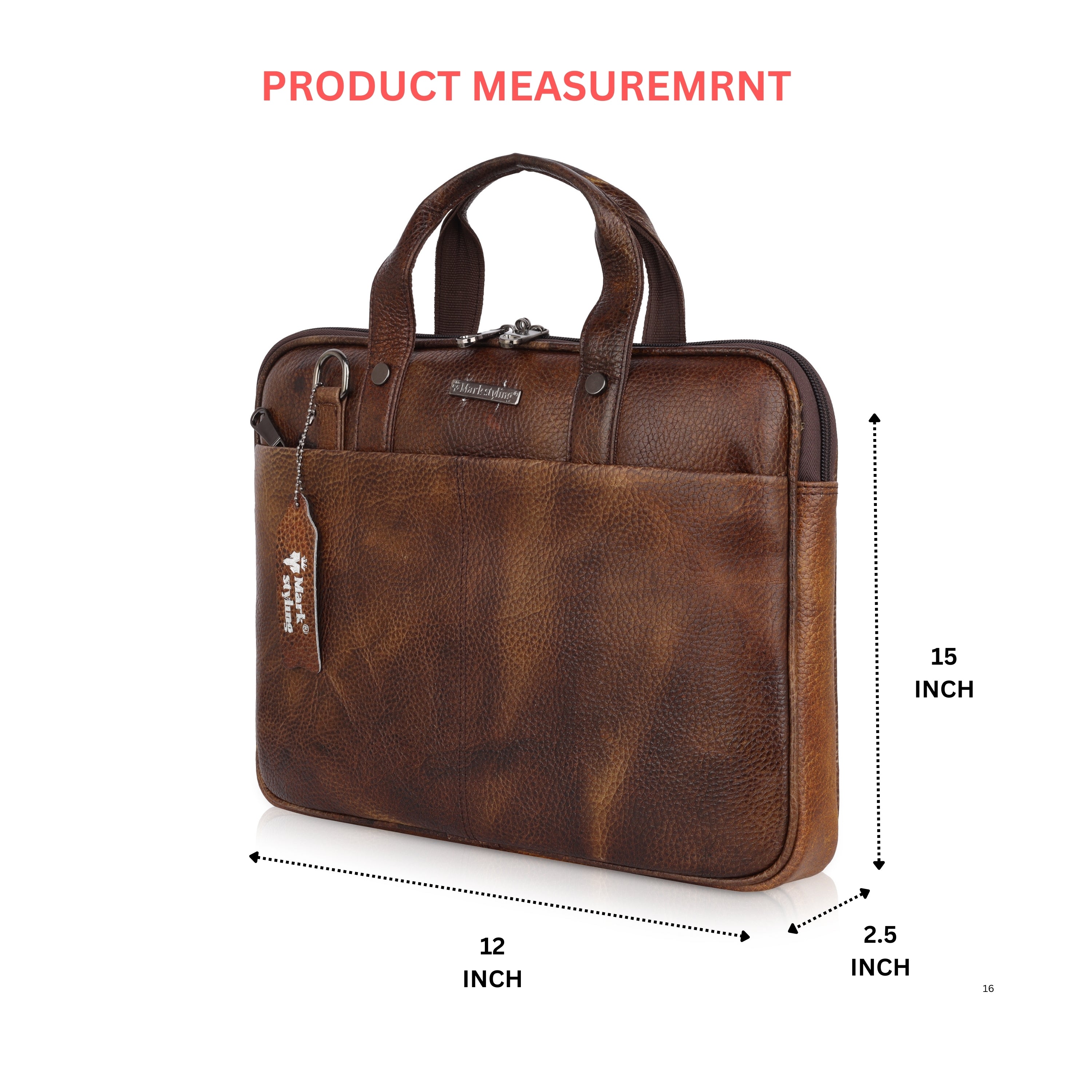 Mark Styling Vintage Hickory Laptop Messenger Bag