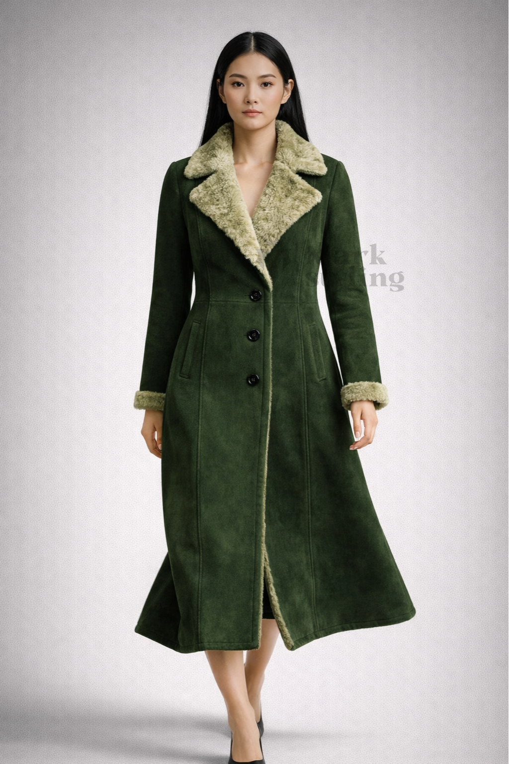 Alpine Suede Overcoat By The Mark Styling