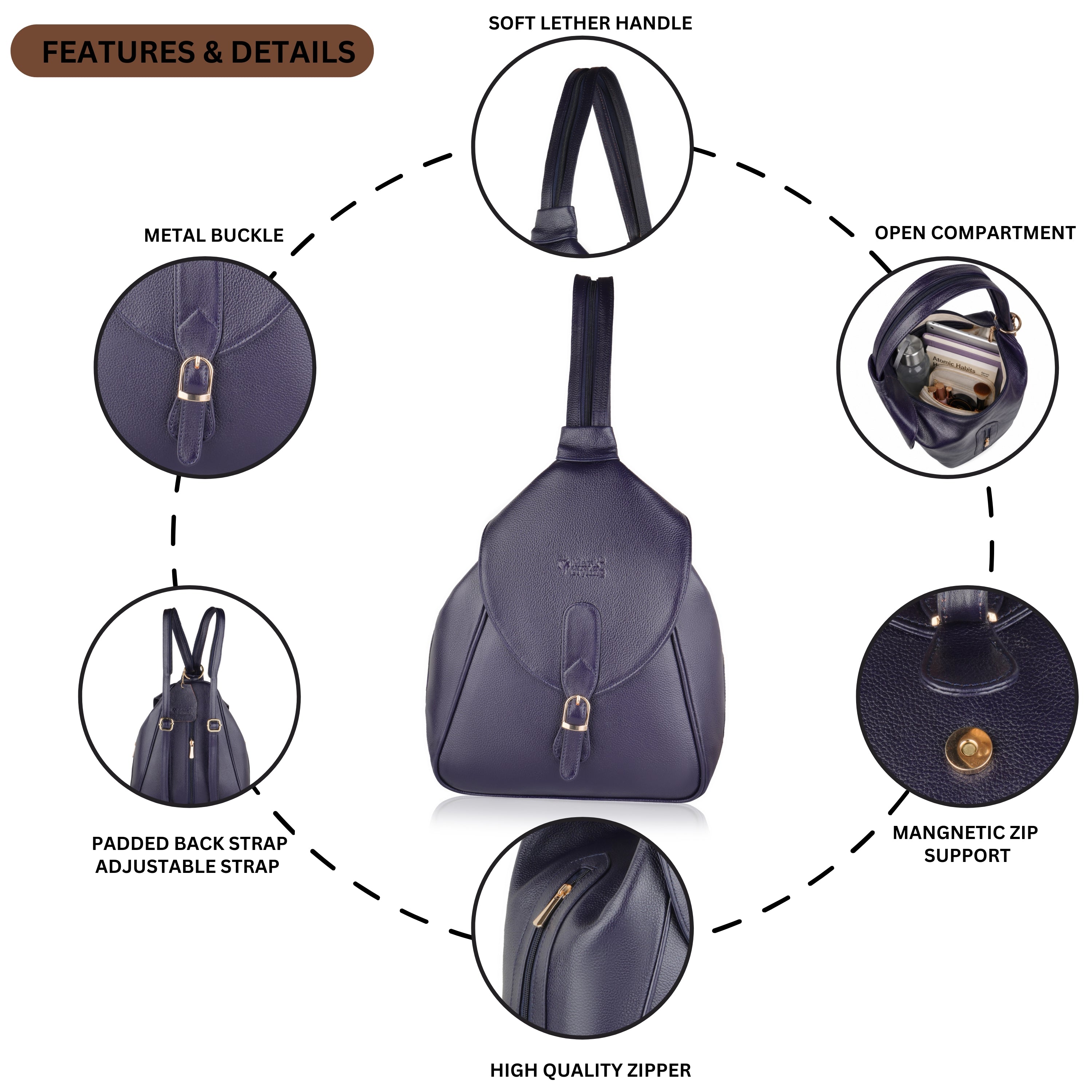 The Mark Styling "Aura" Convertible Backpack