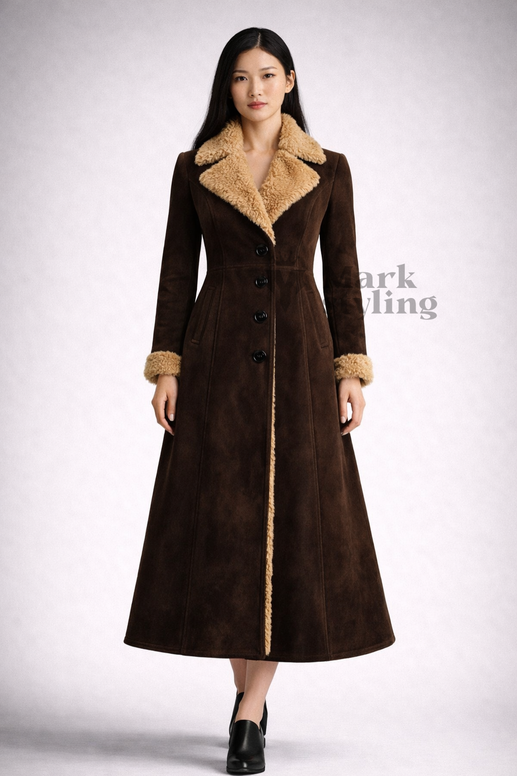 Sienna Suede Overcoat By The Mark Styling