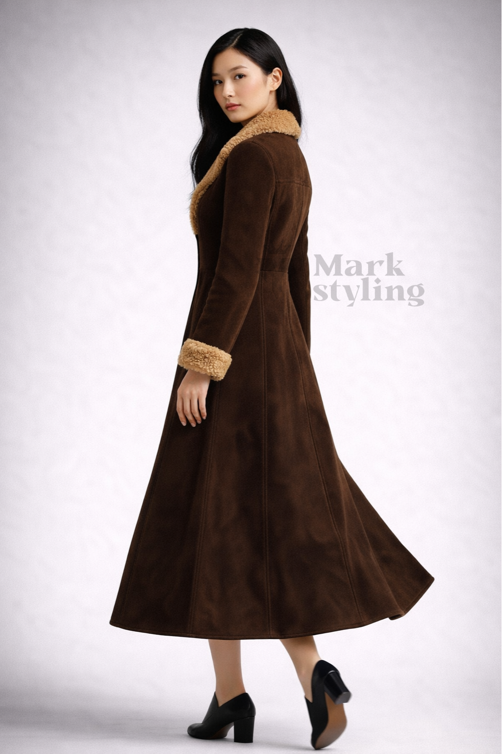 Sienna Suede Overcoat By The Mark Styling