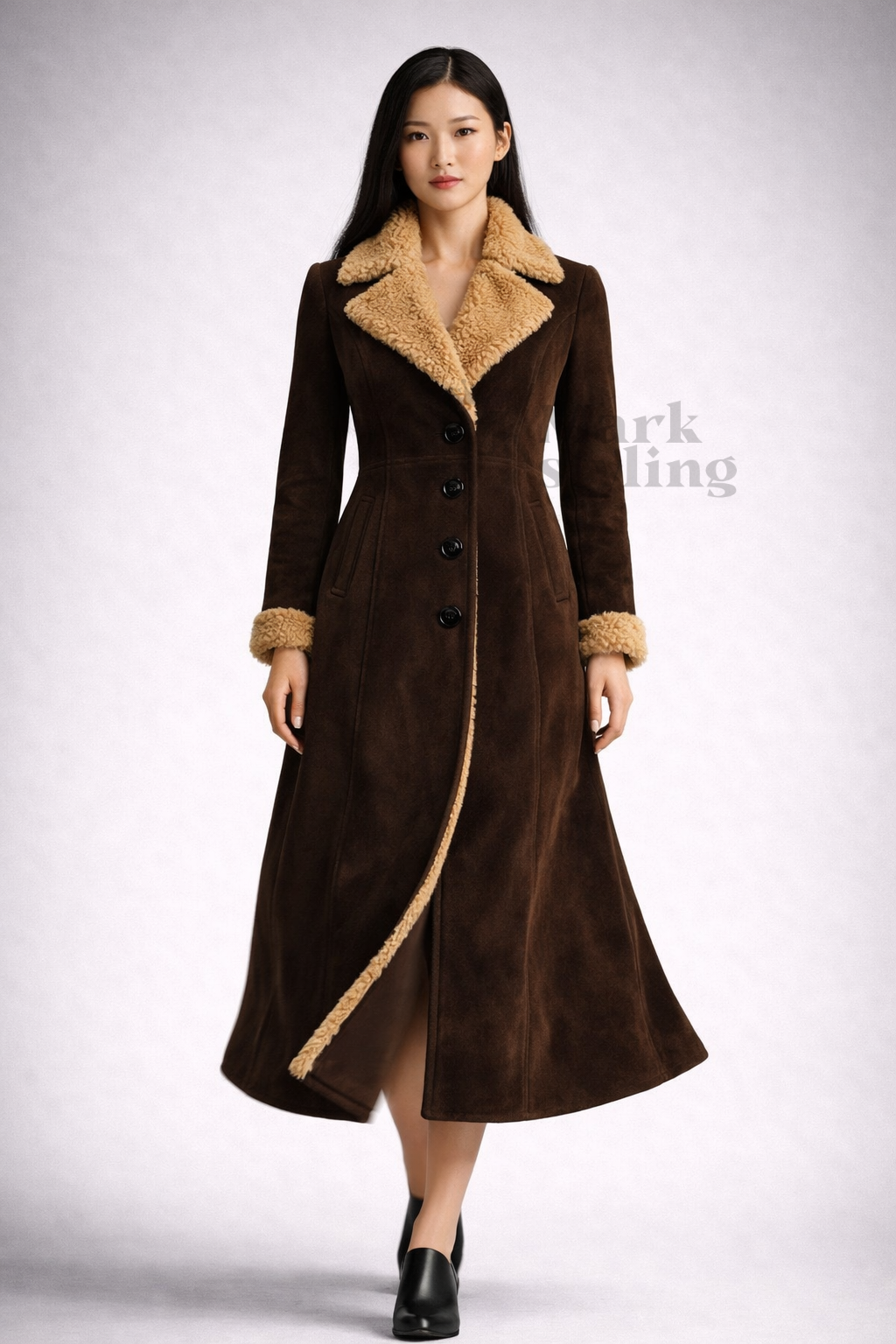 Sienna Suede Overcoat By The Mark Styling
