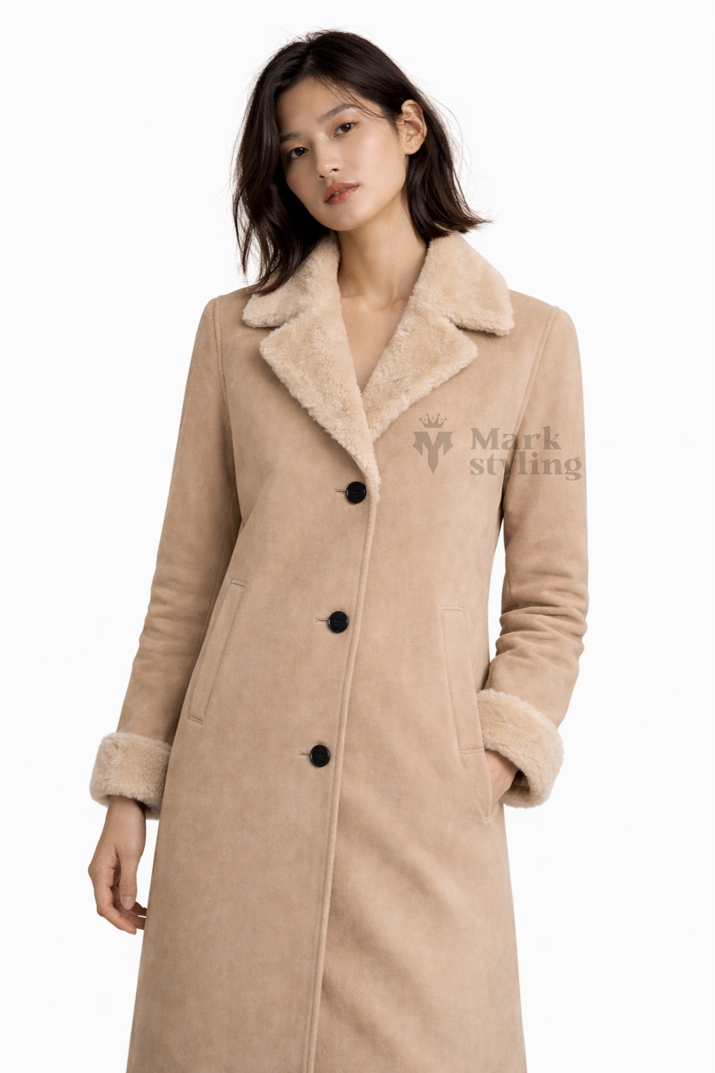 Sahara Suede Overcoat By The Mark Styling