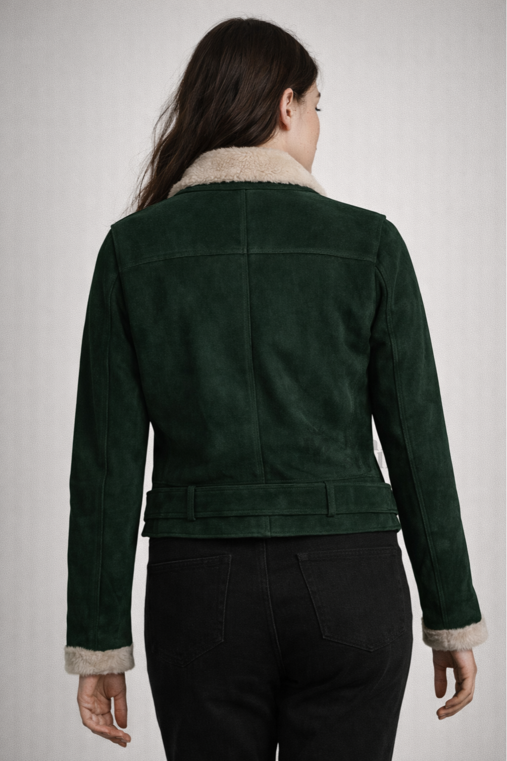 Alpine Sherpa-Lined Biker Jacket By The Mark Styling