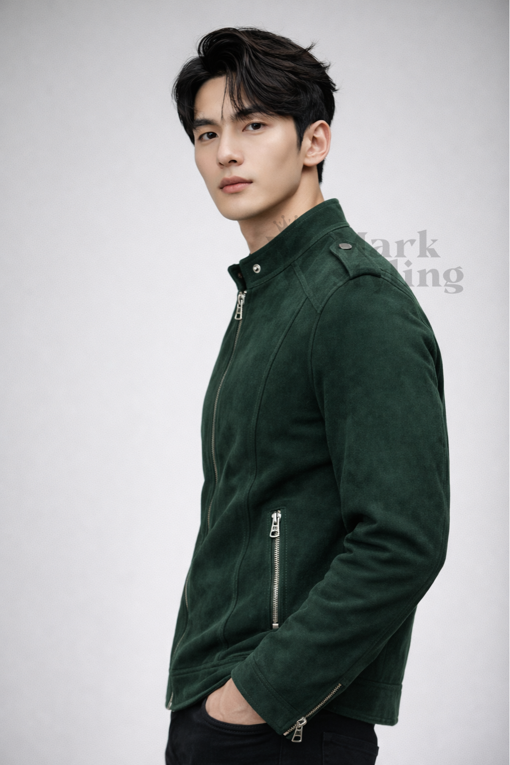 Forest Suede Moto-Racer By The Mark Styling