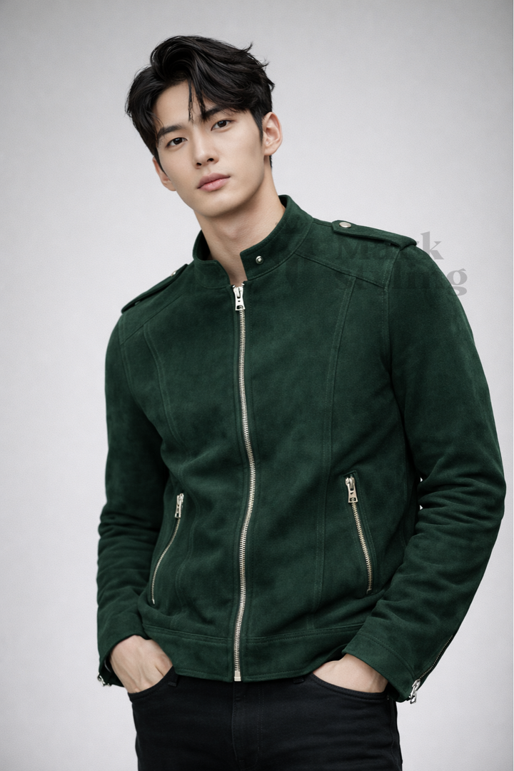 Forest Suede Moto-Racer By The Mark Styling