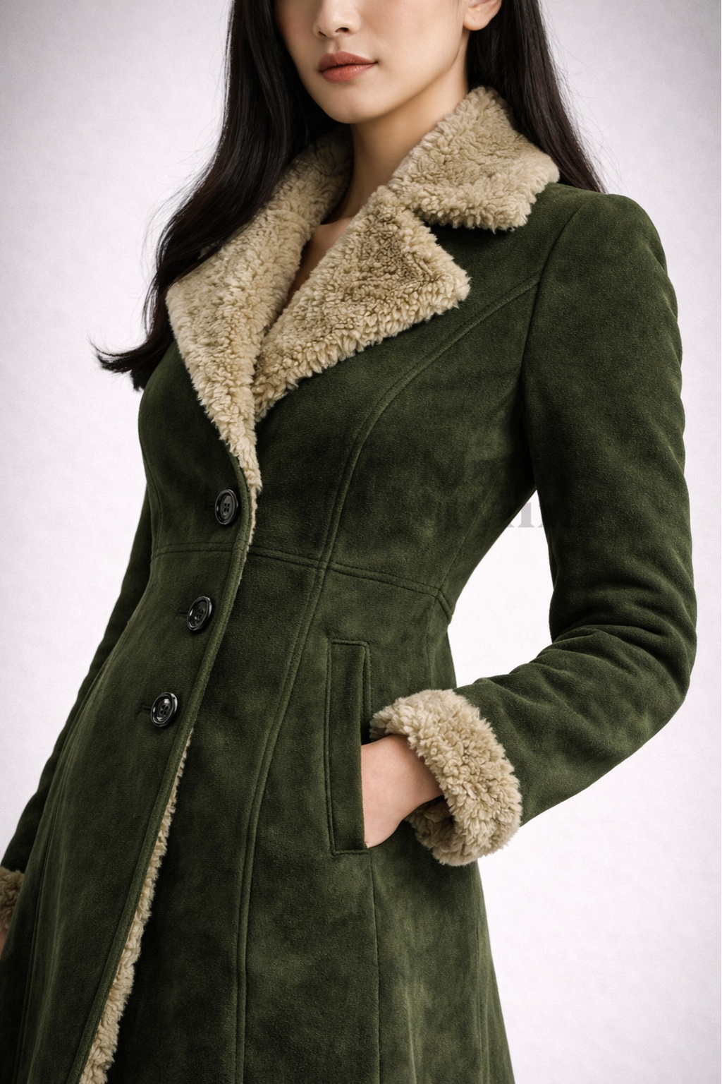 Alpine Suede Overcoat By The Mark Styling