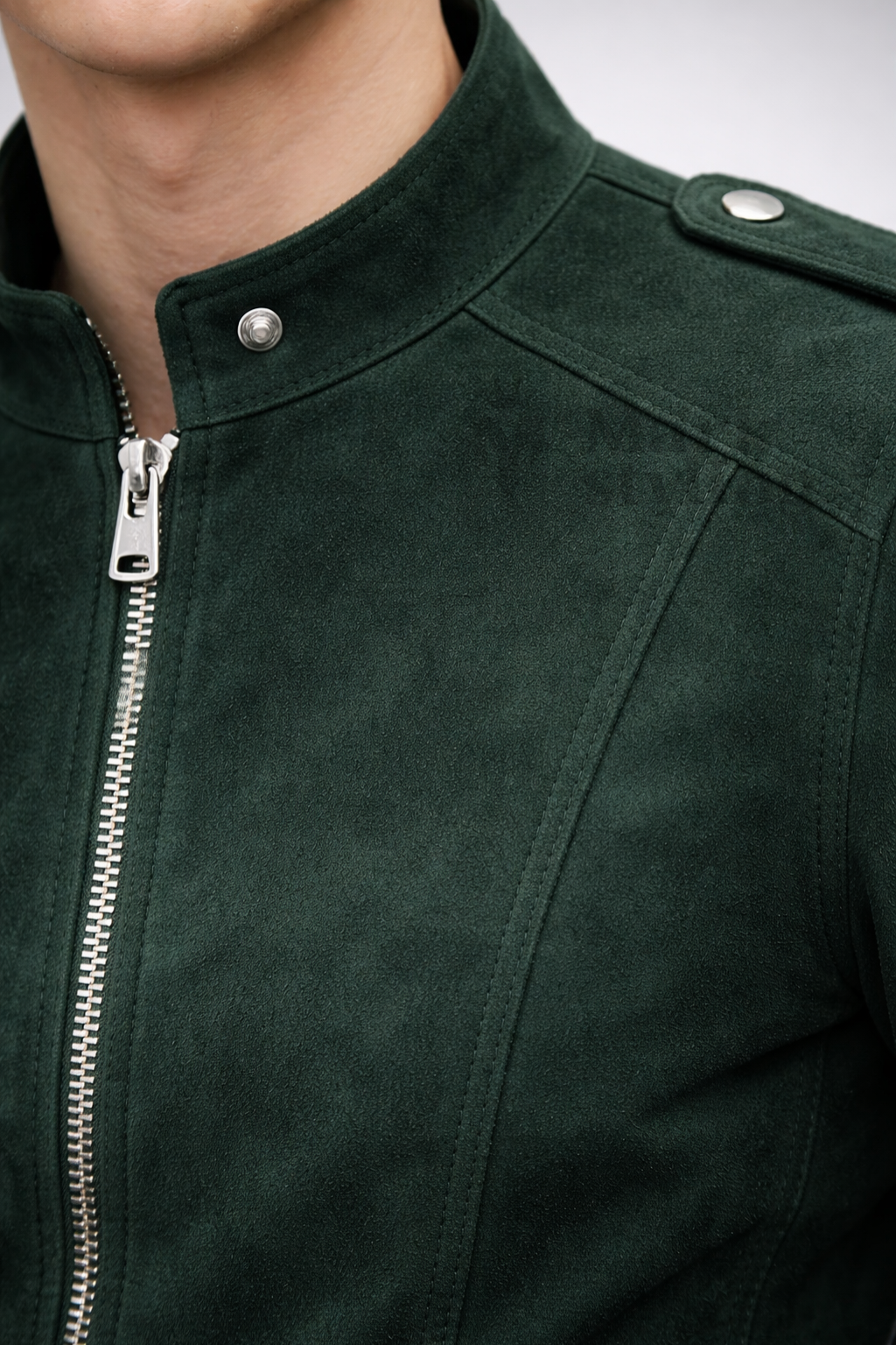 Forest Suede Moto-Racer By The Mark Styling