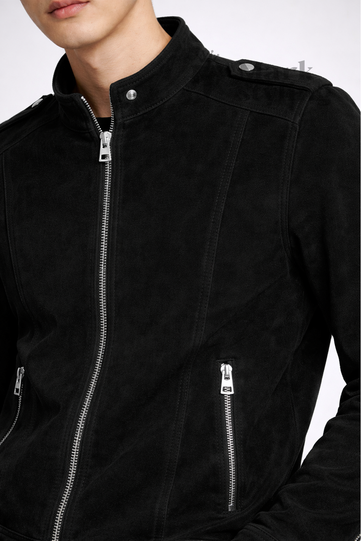 Onyx Suede Moto-Racer By The Mark Styling