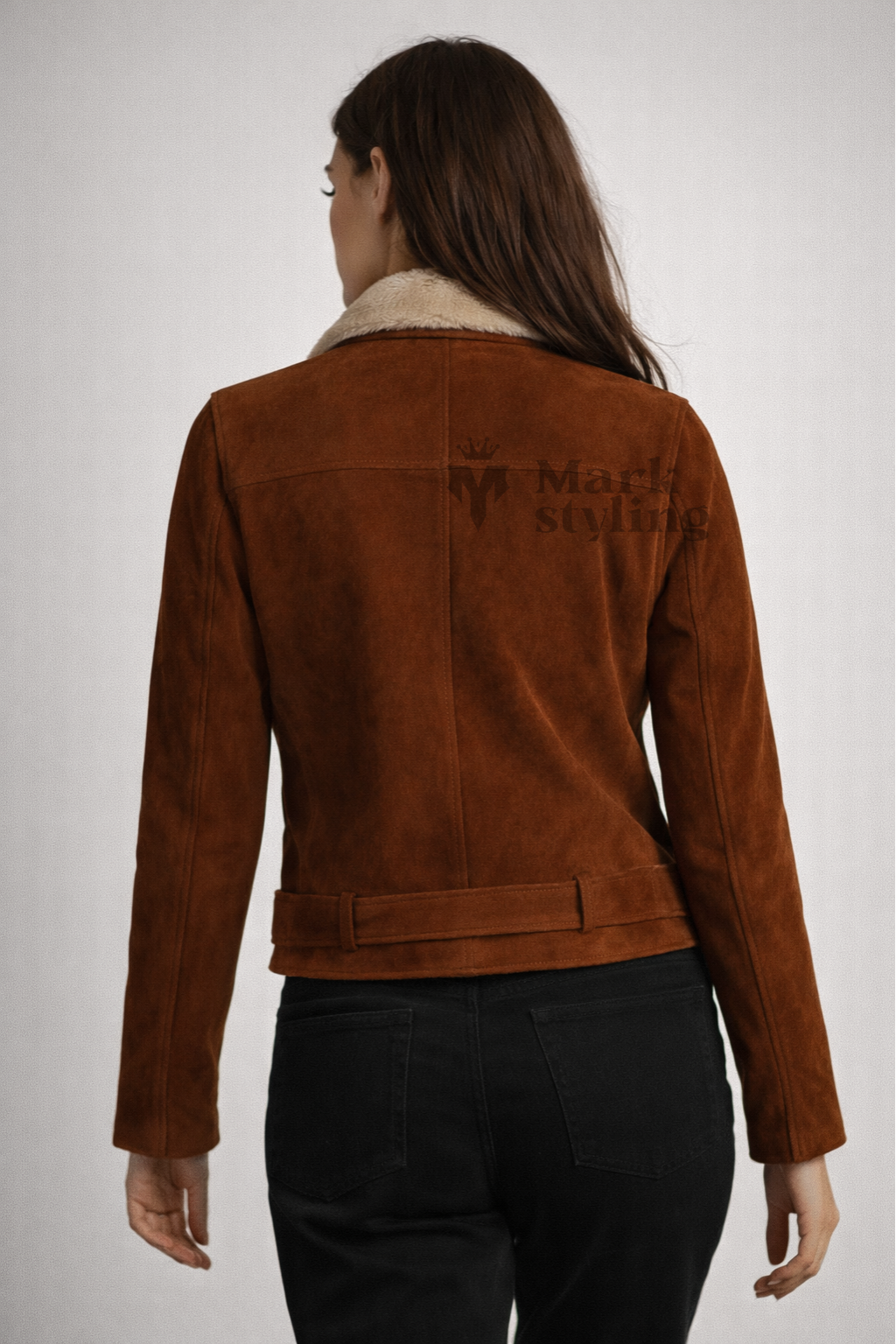 Sienna Sherpa-Lined Biker Jacket By The Mark Styling