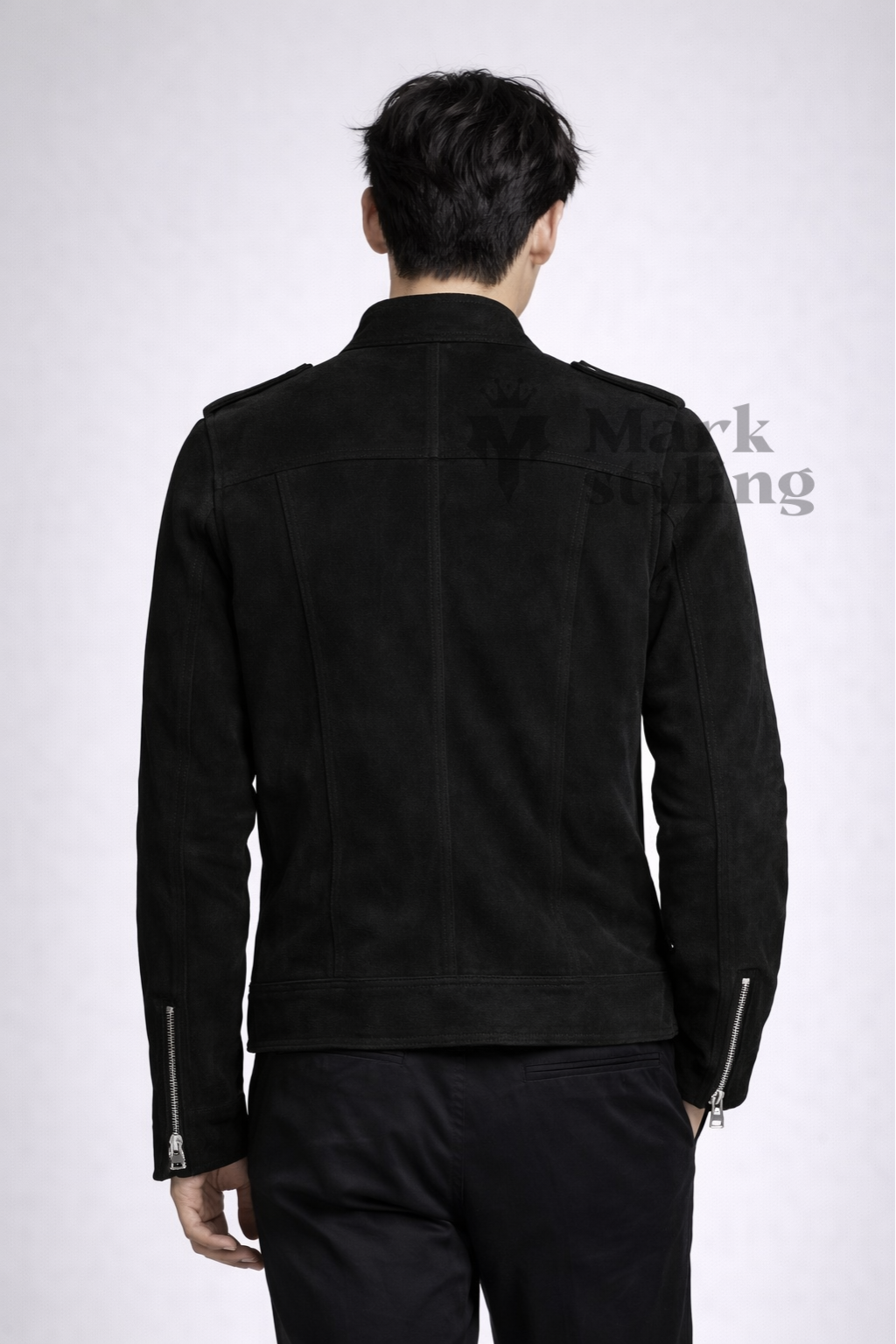 Onyx Suede Moto-Racer By The Mark Styling