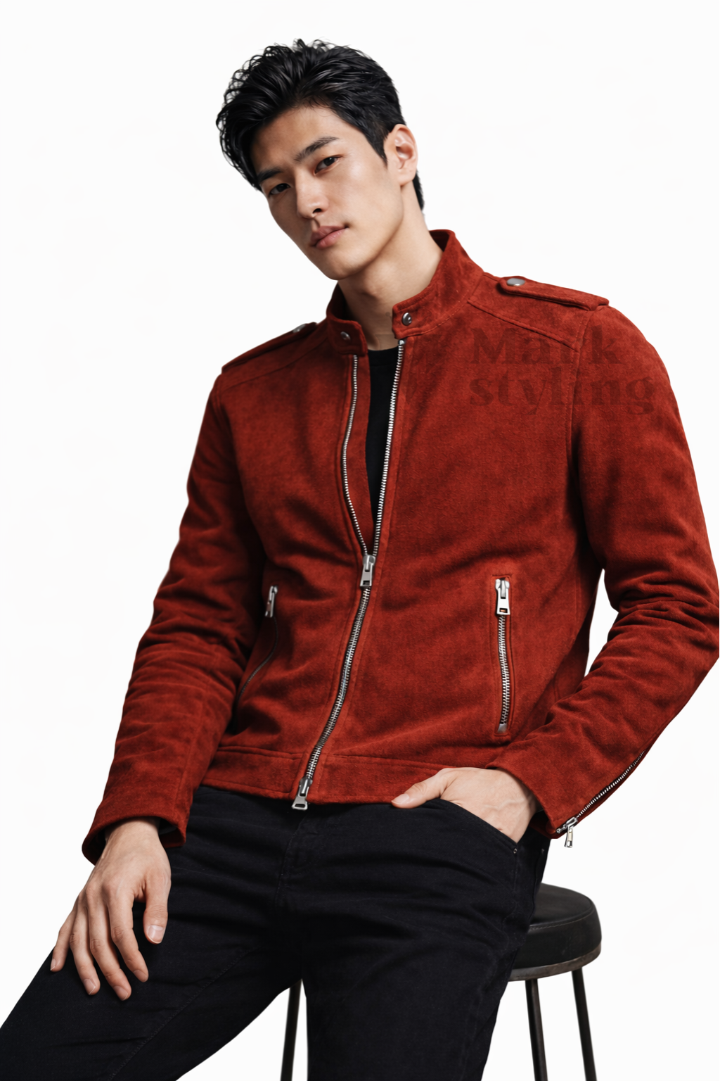 Rust Suede Moto-Racer By The Mark Styling