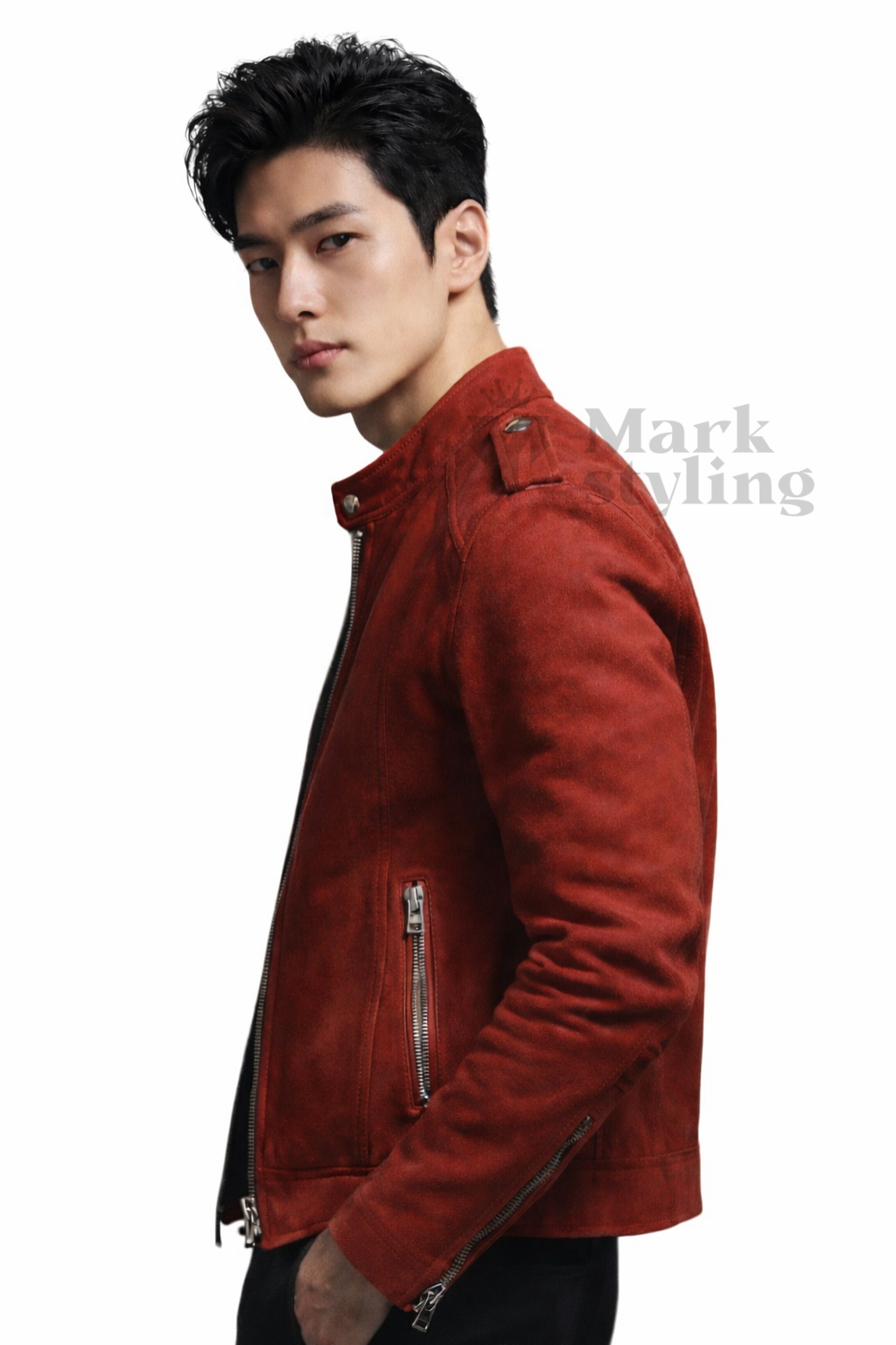 Rust Suede Moto-Racer By The Mark Styling