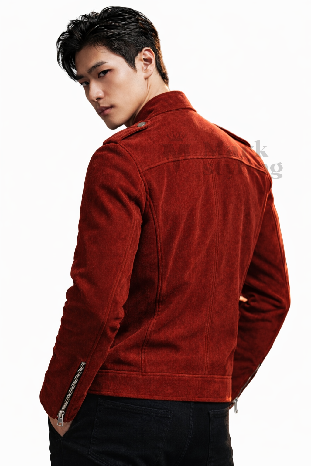 Rust Suede Moto-Racer By The Mark Styling