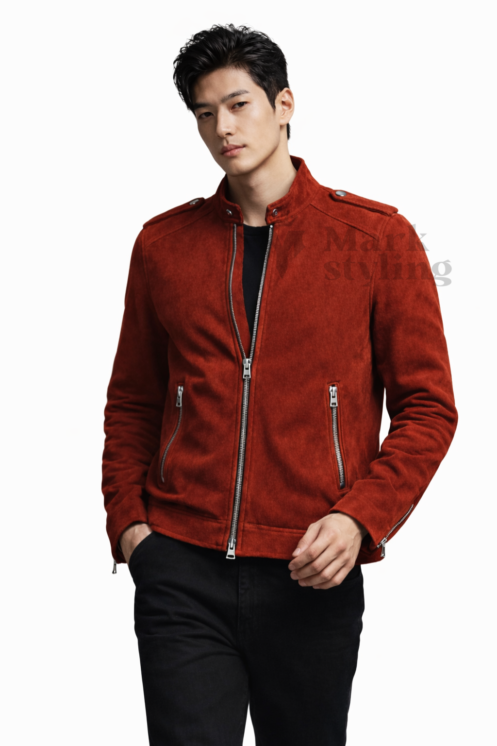 Rust Suede Moto-Racer By The Mark Styling