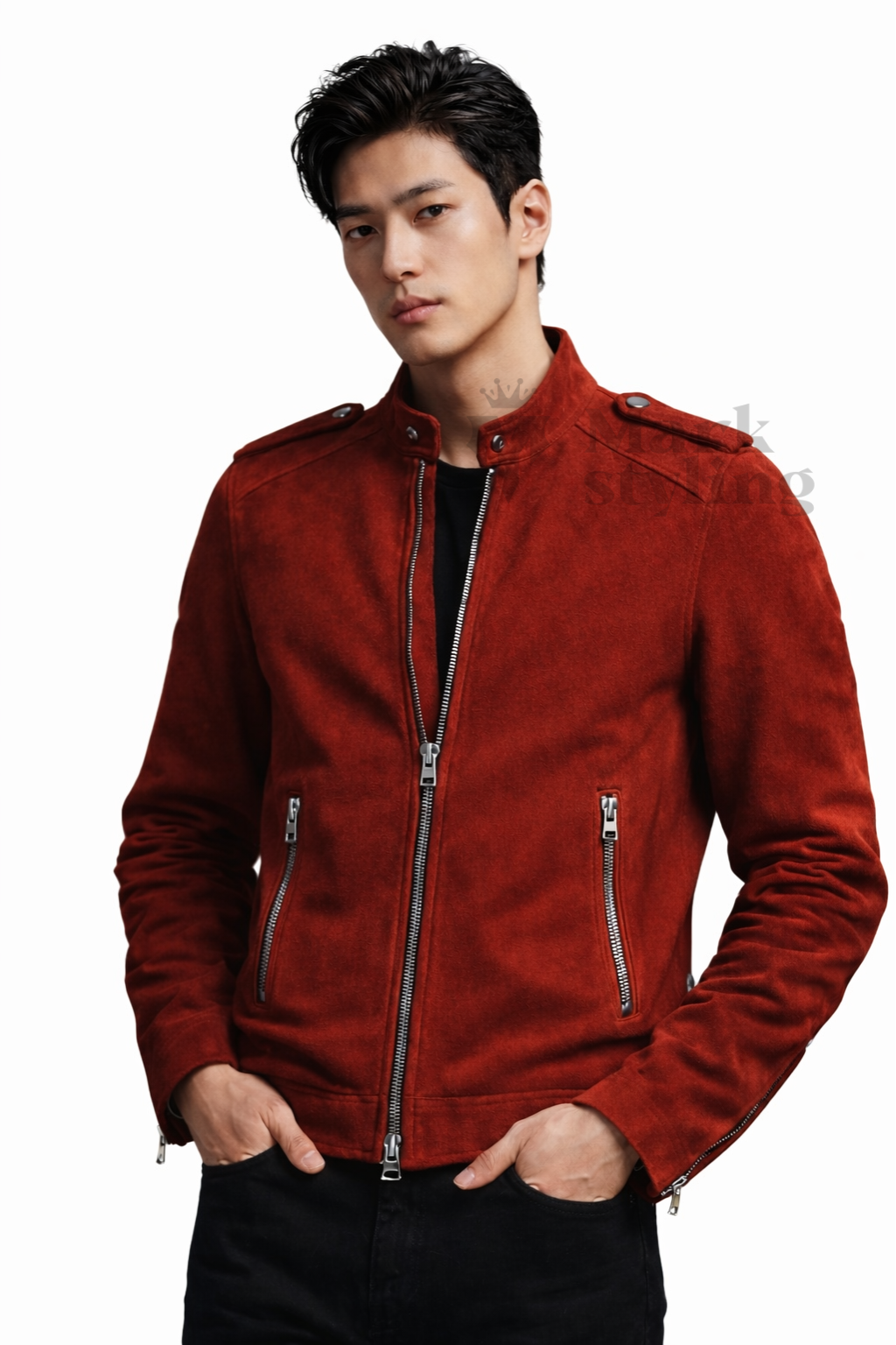 Rust Suede Moto-Racer By The Mark Styling