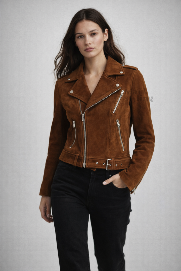 Sienna Suede Moto-Racer By The Mark Styling