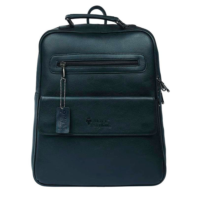 Markstyling Real Leather Luxury Backpack For Office Use Men & Women