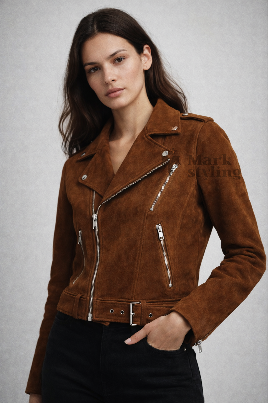 Sienna Suede Moto-Racer By The Mark Styling