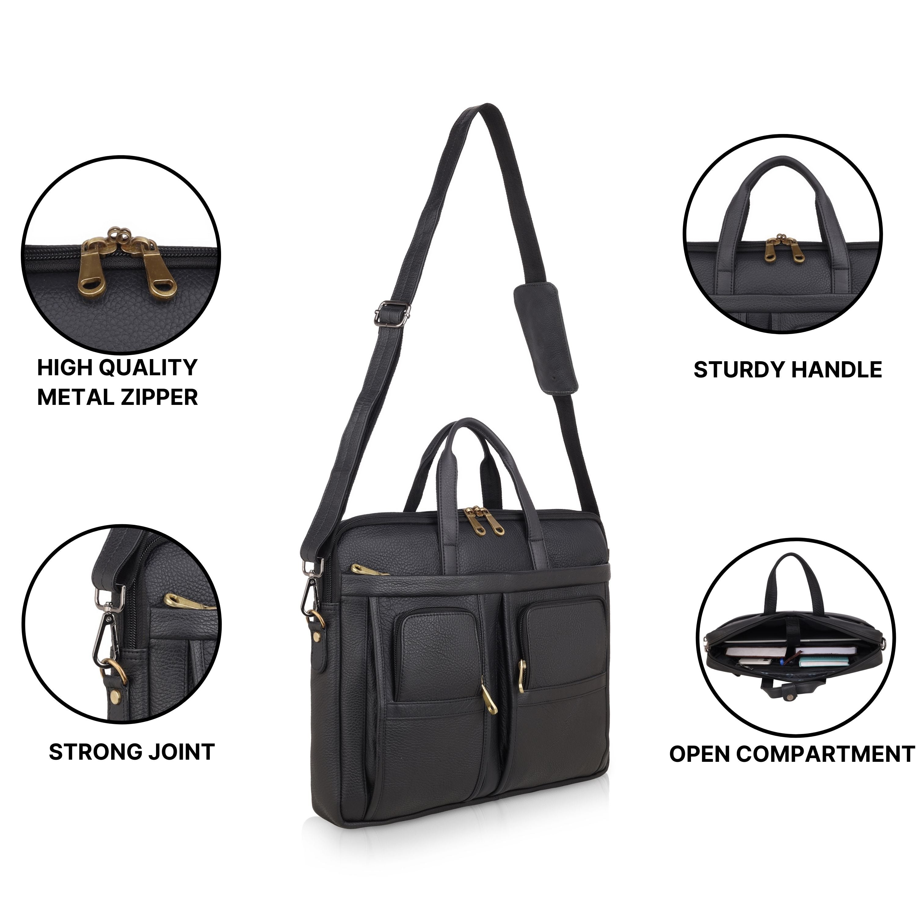 Mark Styling Multi-Pocket Executive Laptop Briefcase