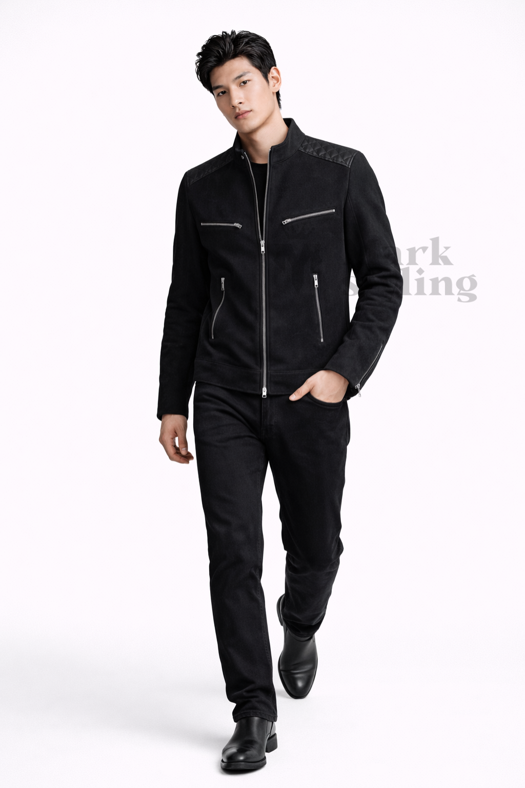 Onyx Quilted Moto-Racer By The Mark Styling