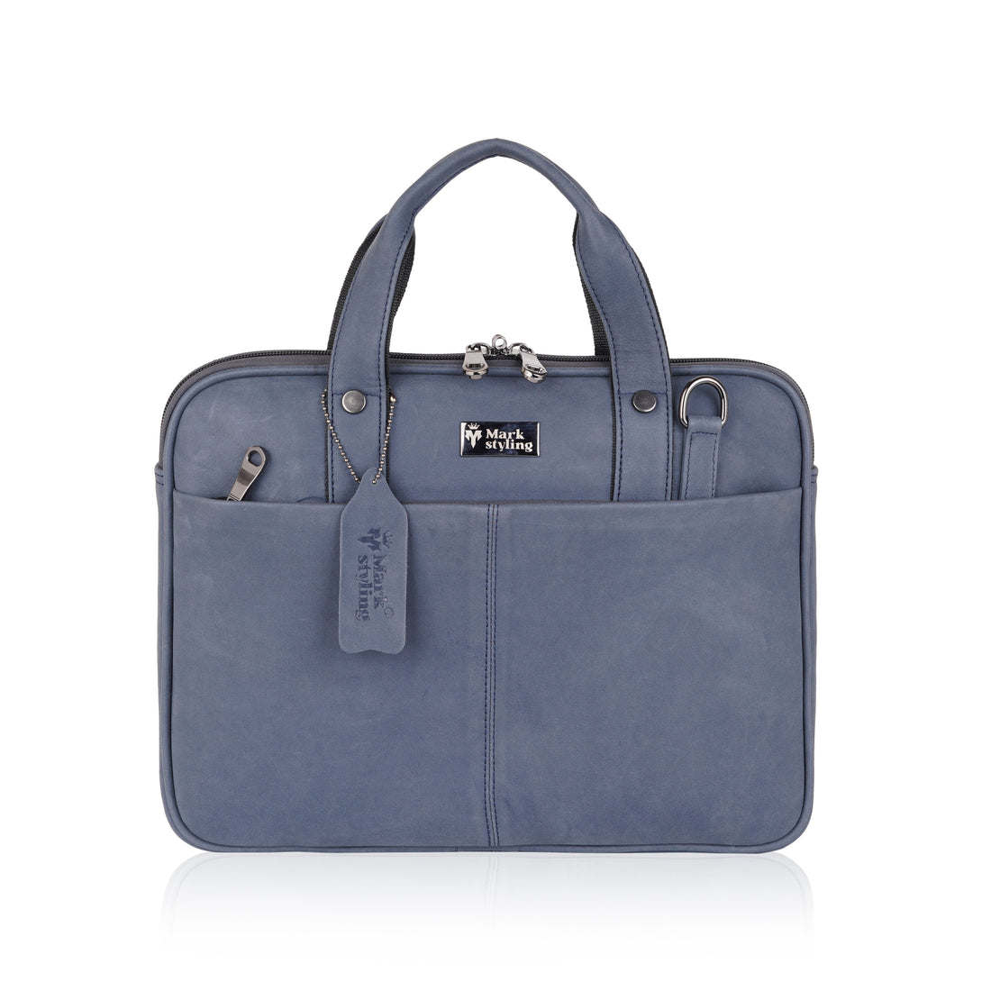 Mark Styling Classic Blue Laptop Messenger Bag