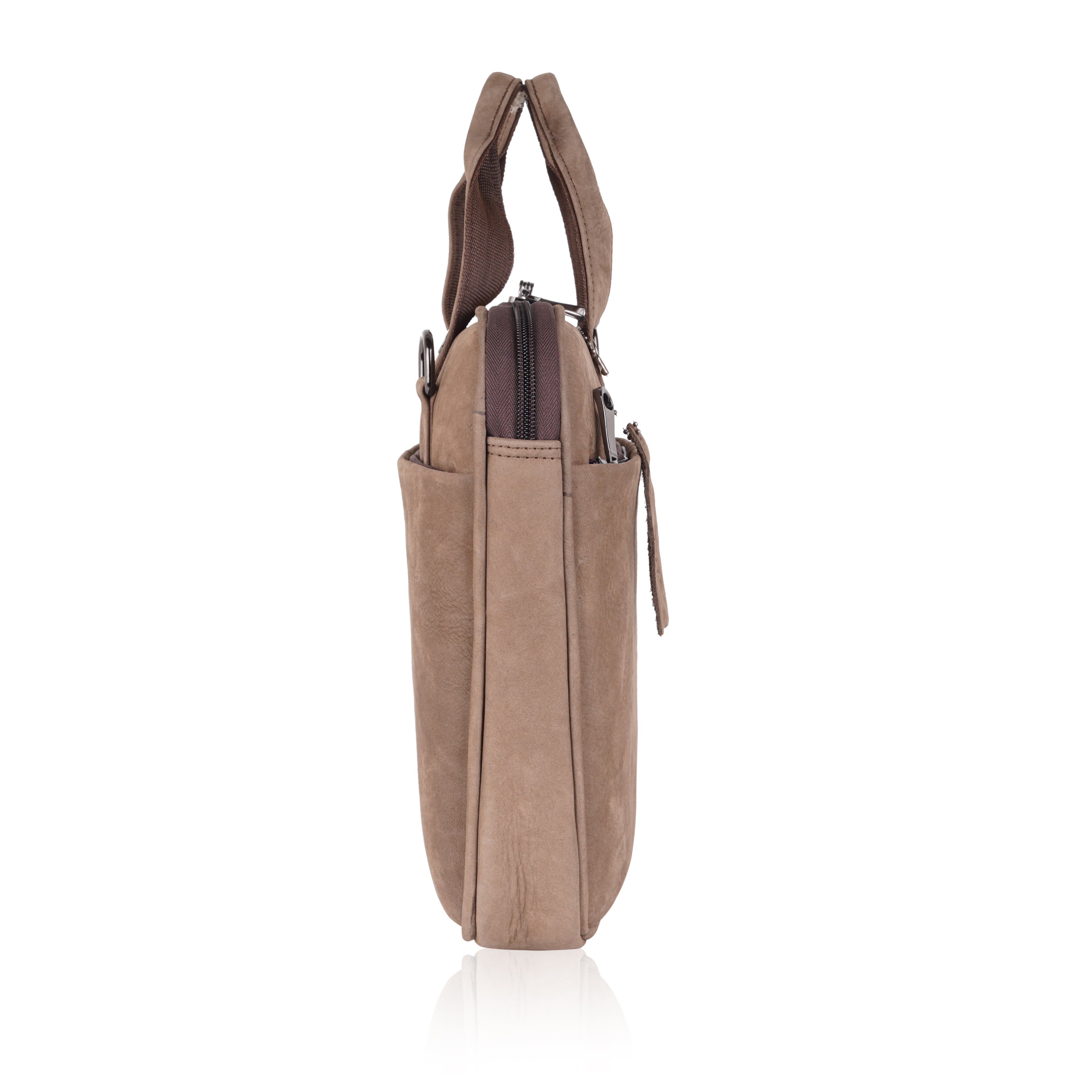 Mark Styling Executive Tan Leather Laptop Bag