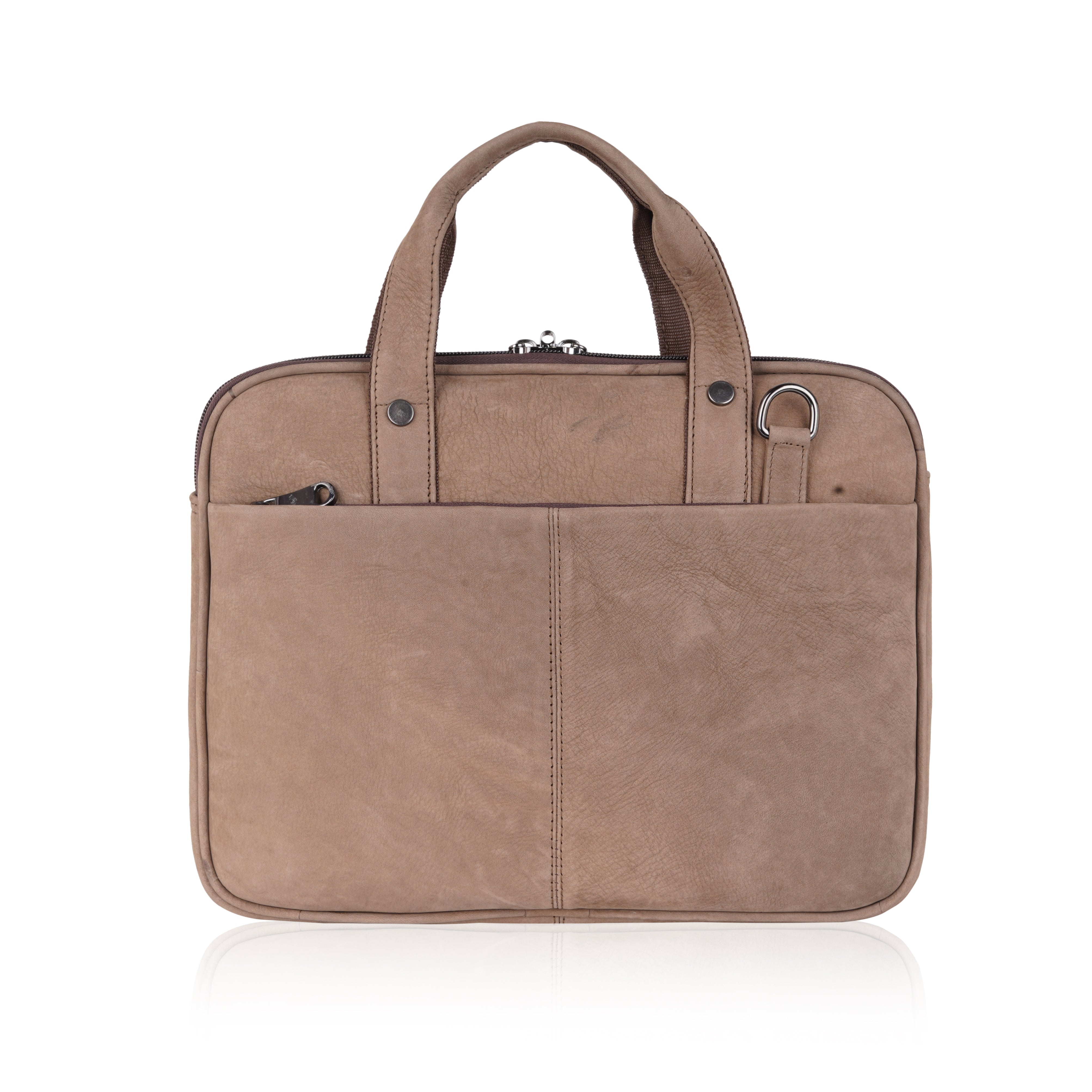 Mark Styling Executive Tan Leather Laptop Bag