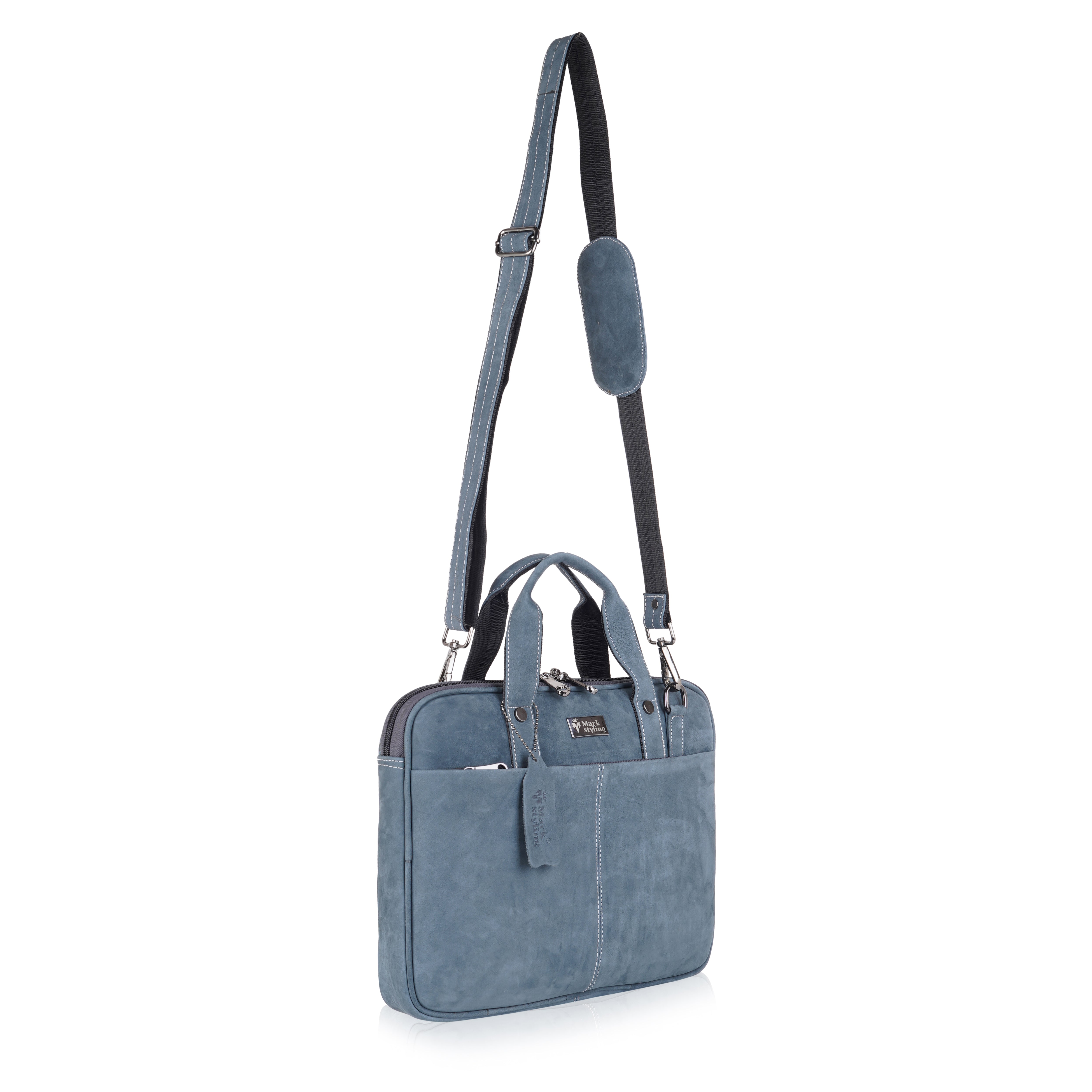 Mark Styling Vintage Blue Executive Laptop Bag