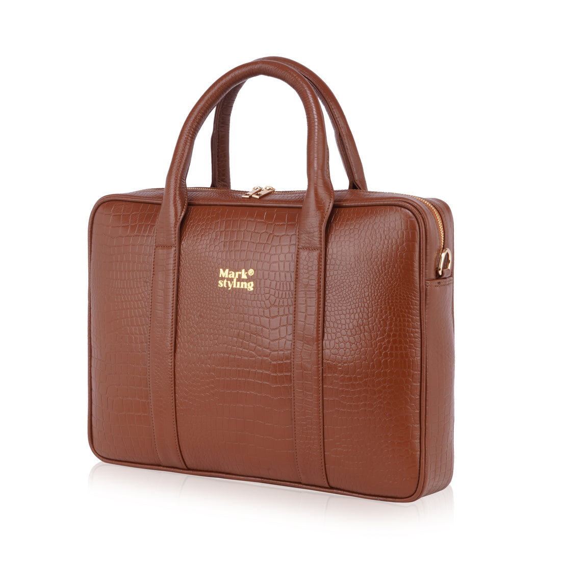Mark Styling Croc-Texture Premium Executive Laptop Bag