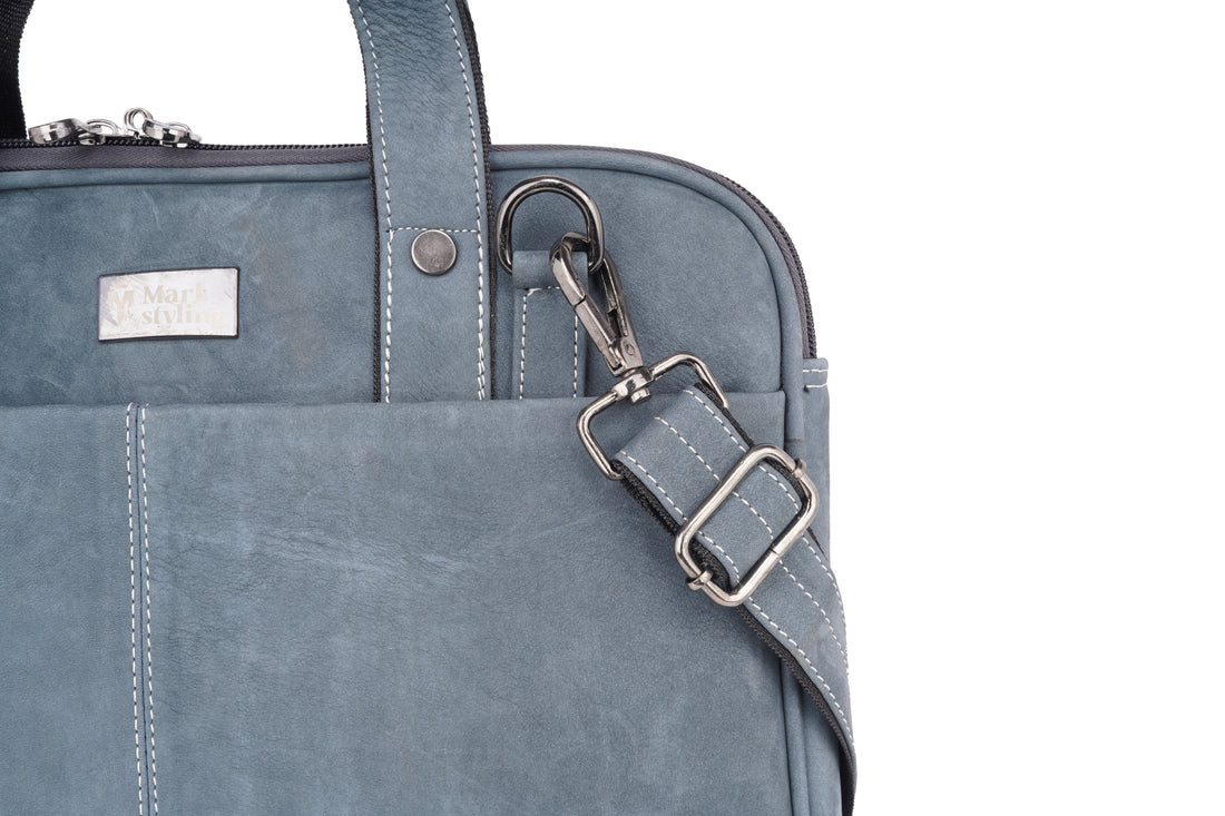 Mark Styling Vintage Blue Executive Laptop Bag