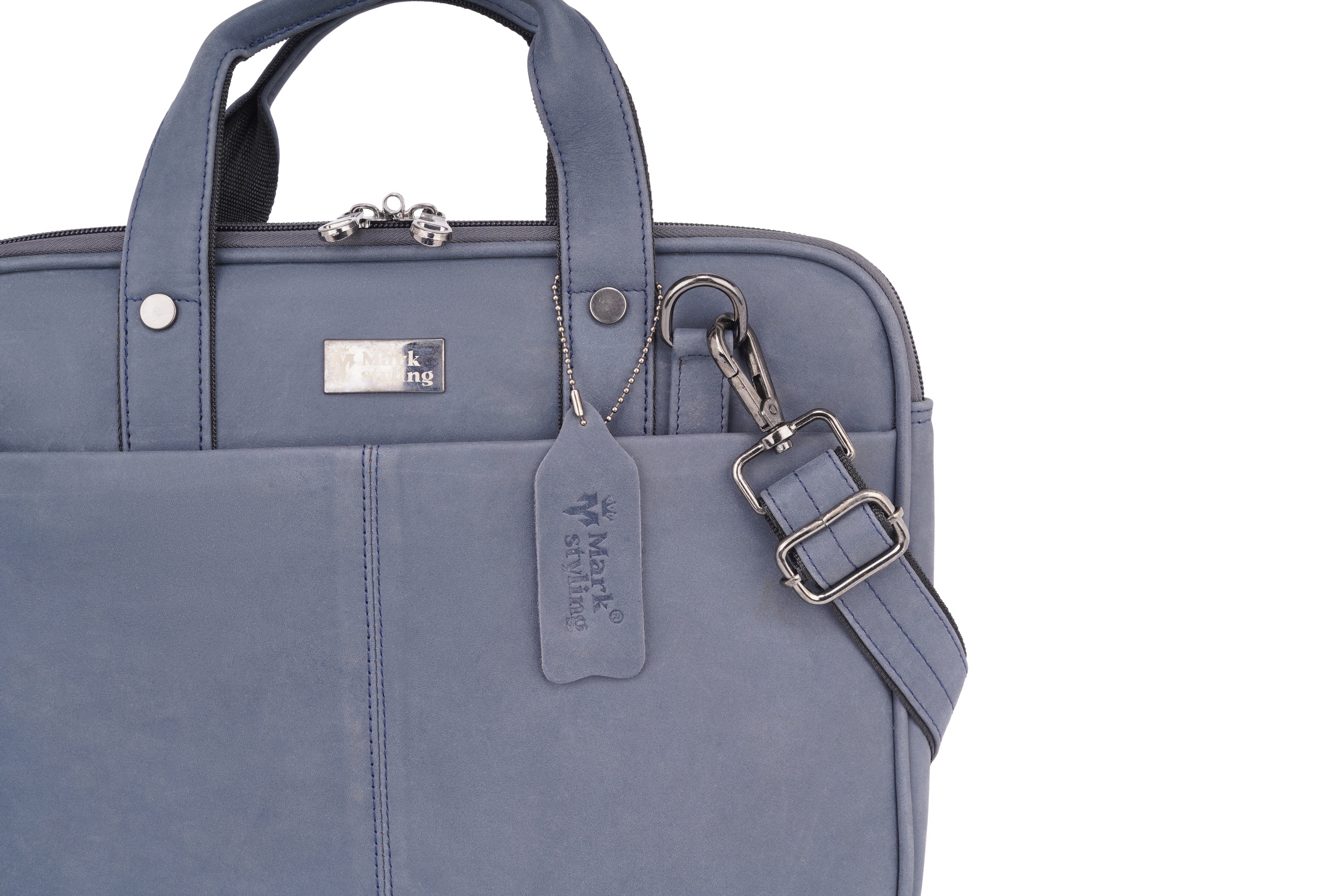 Mark Styling Classic Blue Laptop Messenger Bag