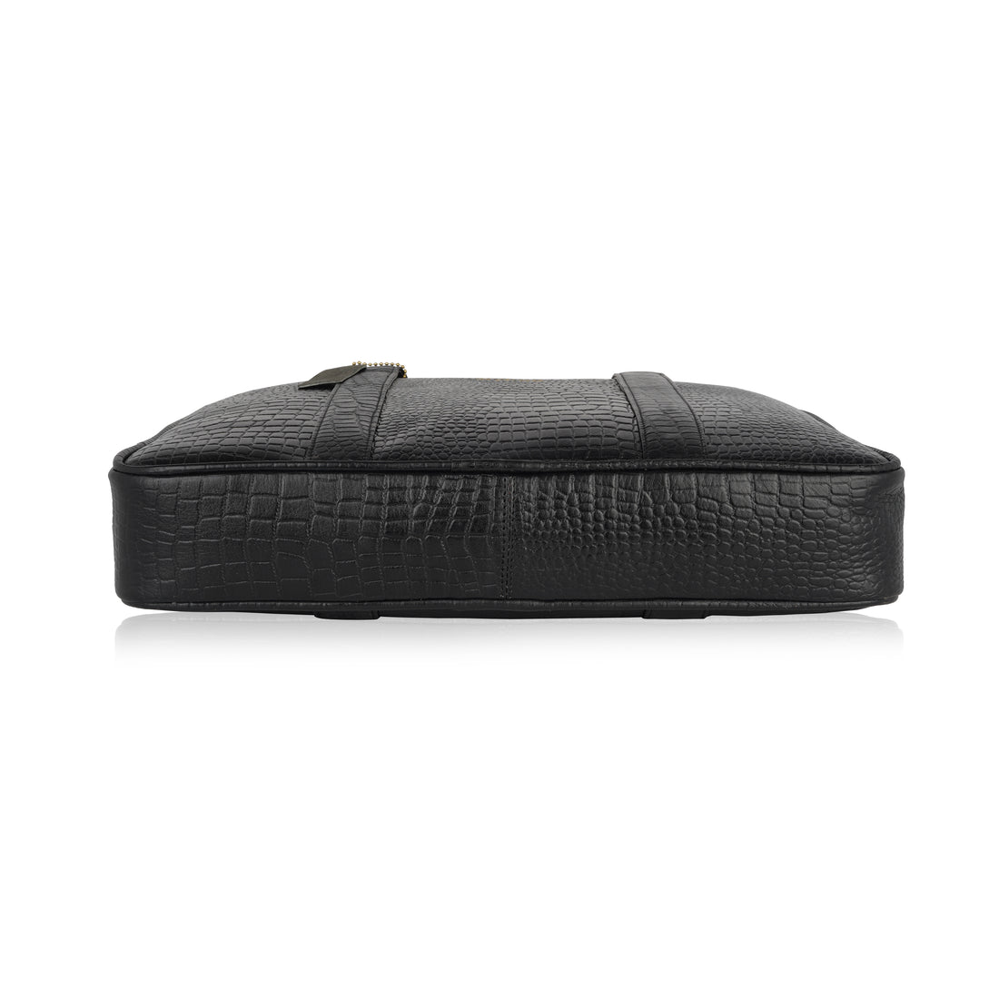 Mark Styling Croc-Texture Black Executive Laptop Bag