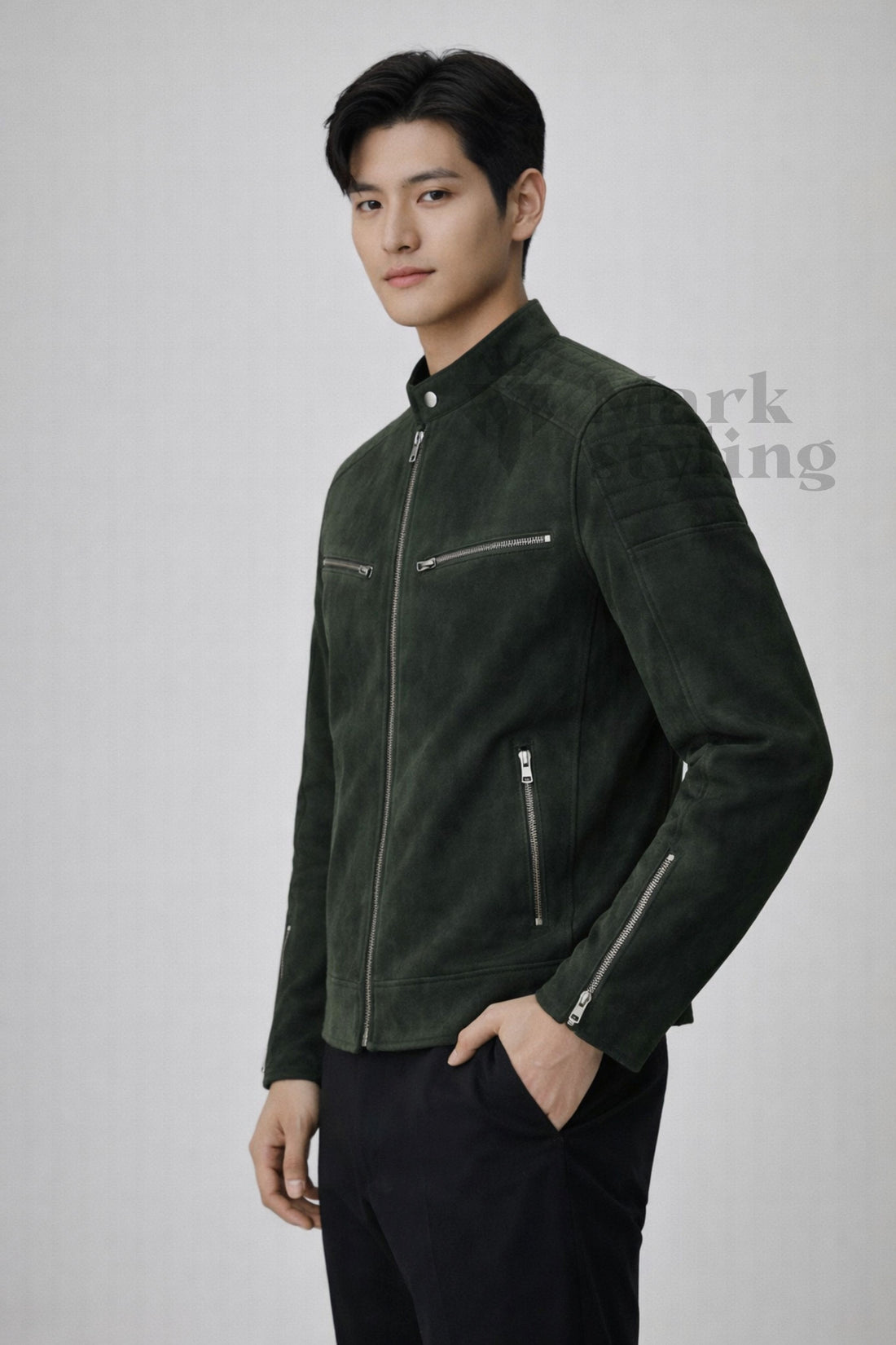 Emerald Quilted Moto-Racer By The Mark Styling