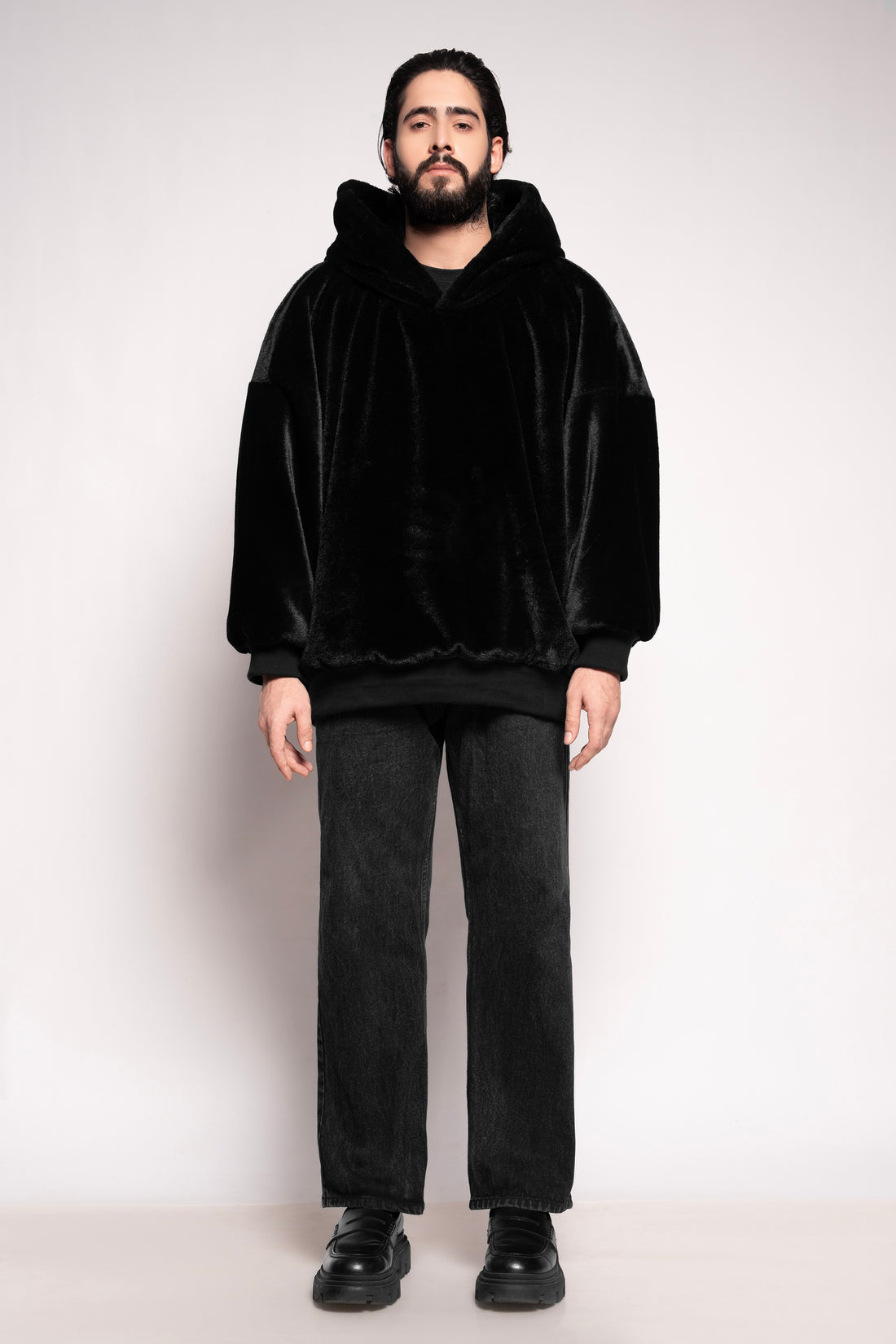Mark Styling Premium Velvet Oversized Hoodie