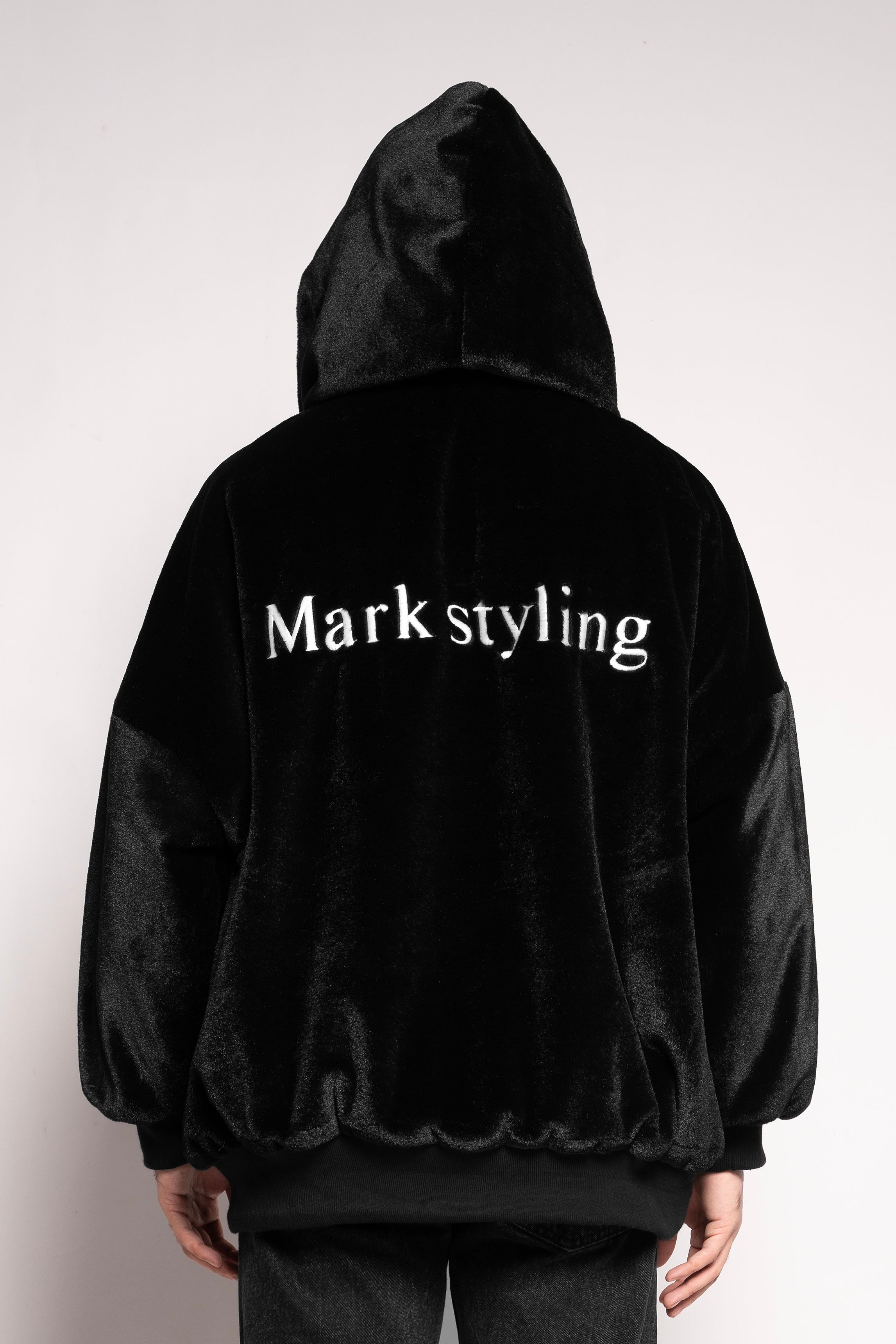 Markstyling Men's Woolen Leather Flight Bomber Jacket Air Force Aviator