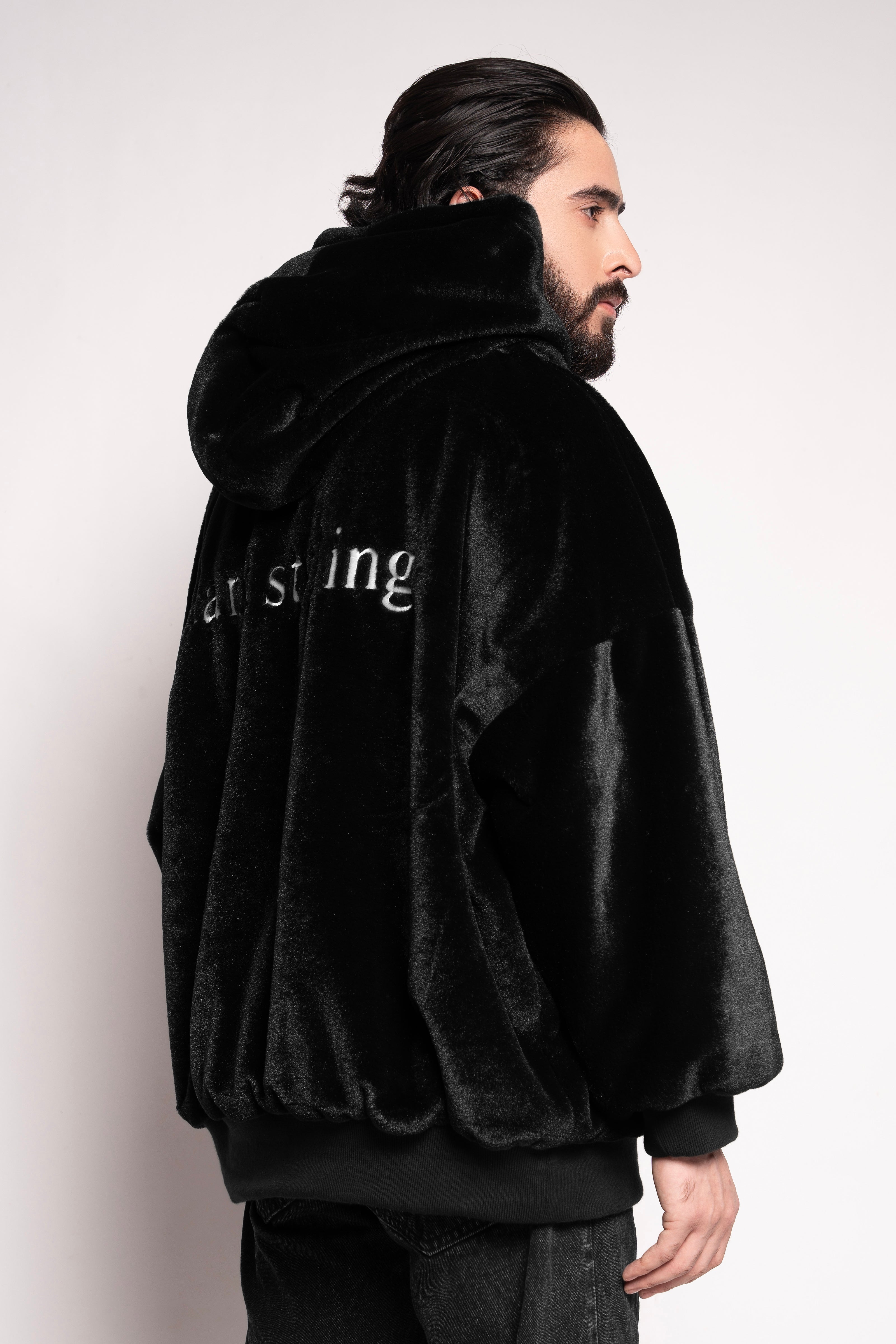 Mark Styling Premium Velvet Oversized Hoodie