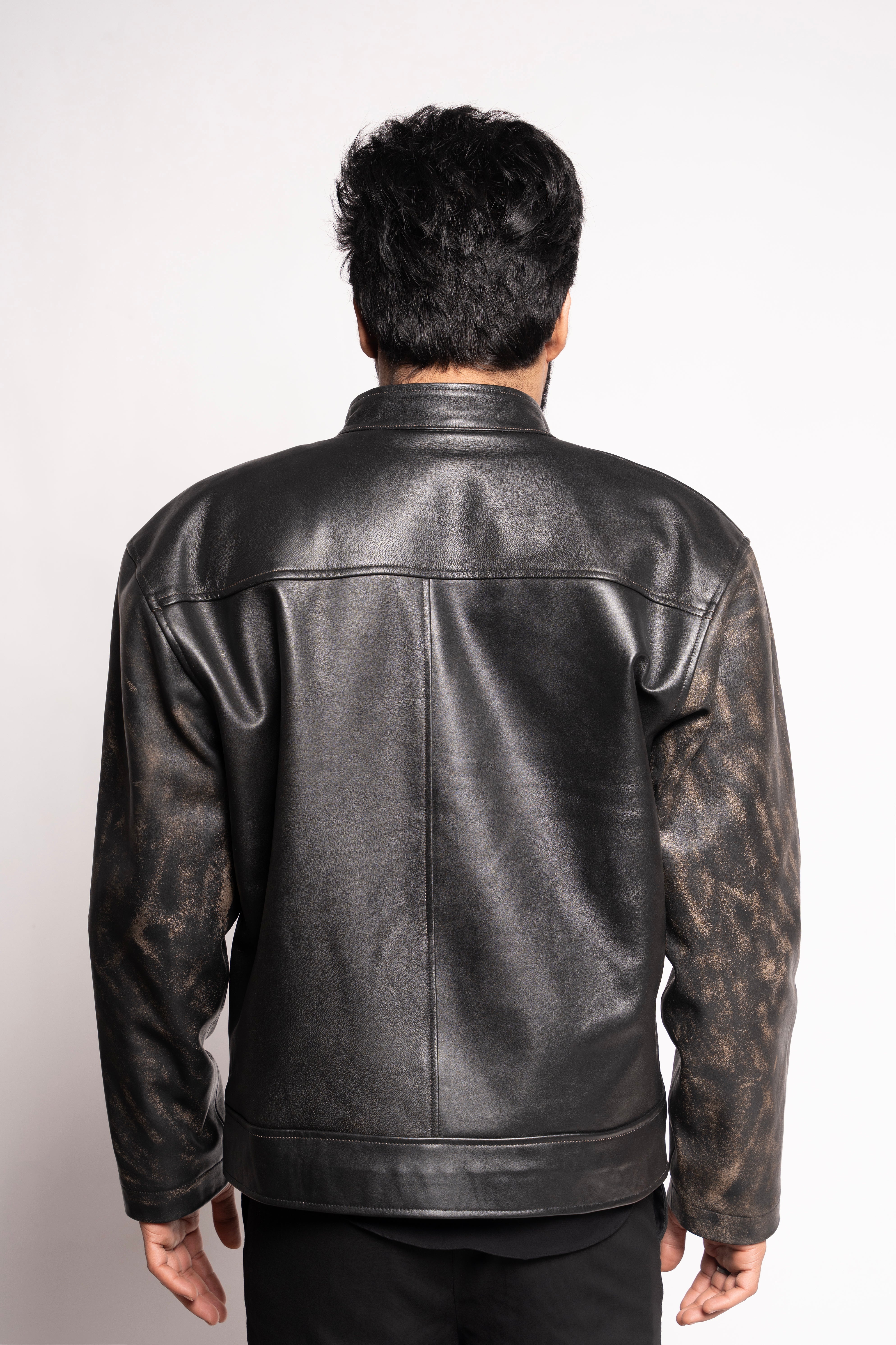 Markstyling Men's Genuine Premium Leather Jacket Real Motorcycle Jackets For Men